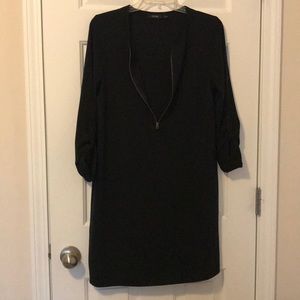 Black silky dress